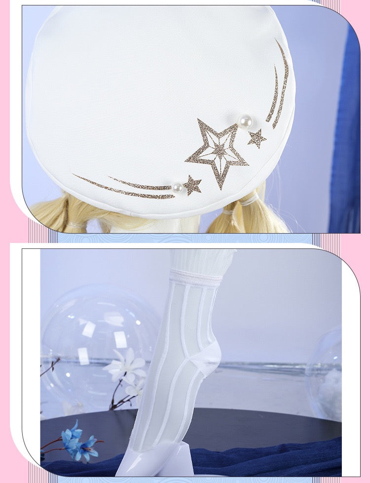 Infinity Nikki Nikki Cosplay Costume Kawaii Bubbly Voyage Outfit Set Sweet Dress with Hat