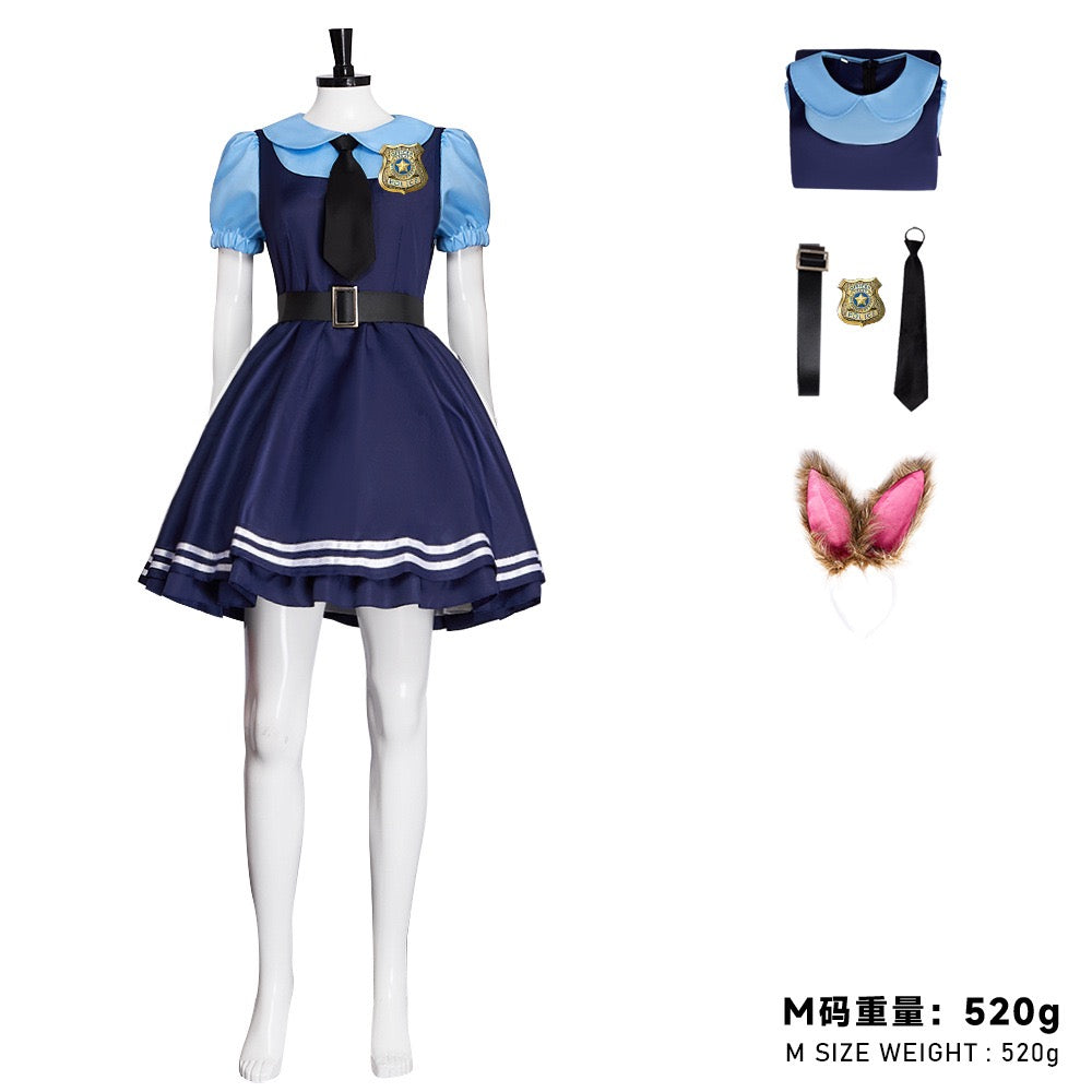 Zootopia 2 Judy Hopps Costume Dress | 2025 Bunny Cop Cosplay Outfit for Halloween & Conventions