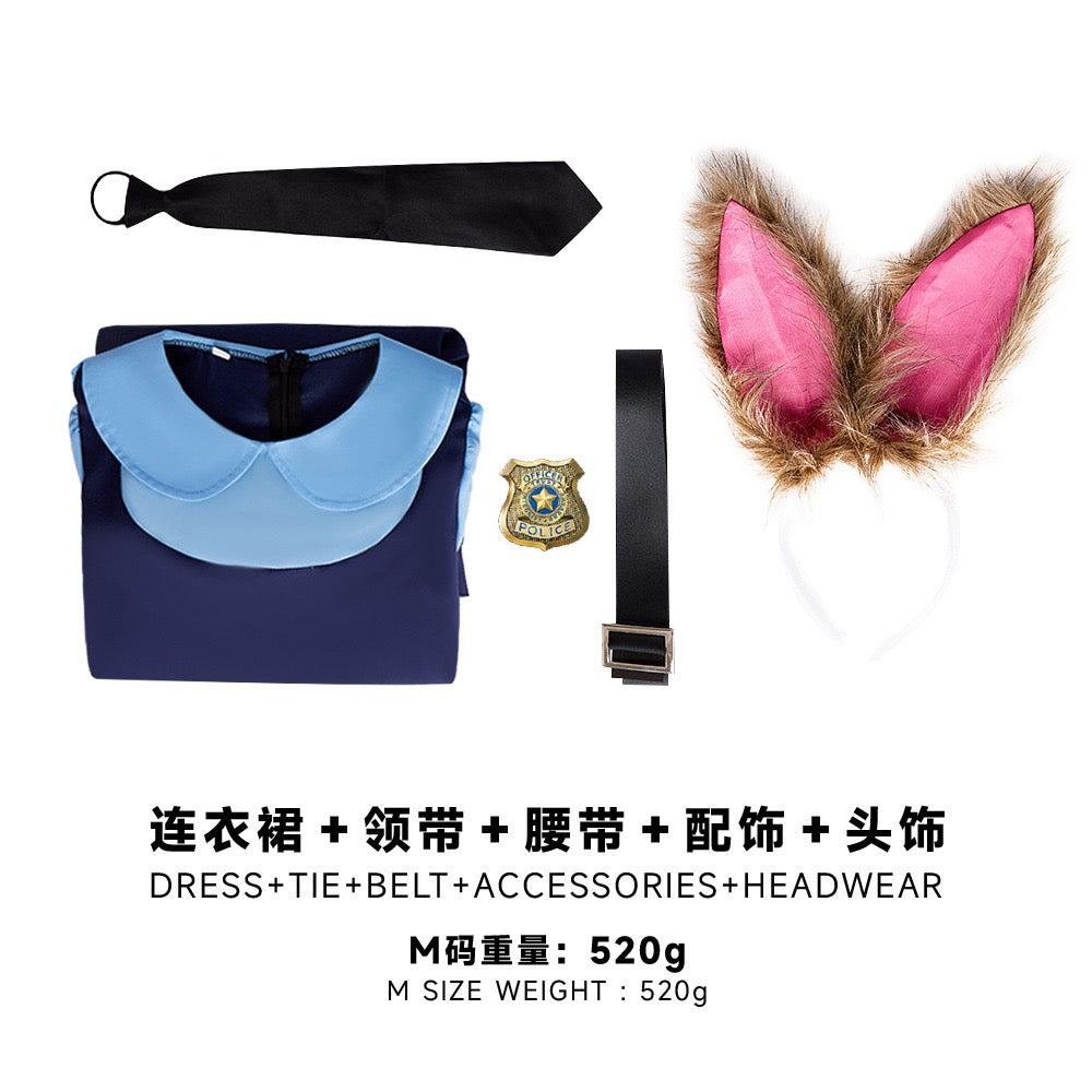 Zootopia 2 Judy Hopps Costume Dress | 2025 Bunny Cop Cosplay Outfit for Halloween & Conventions