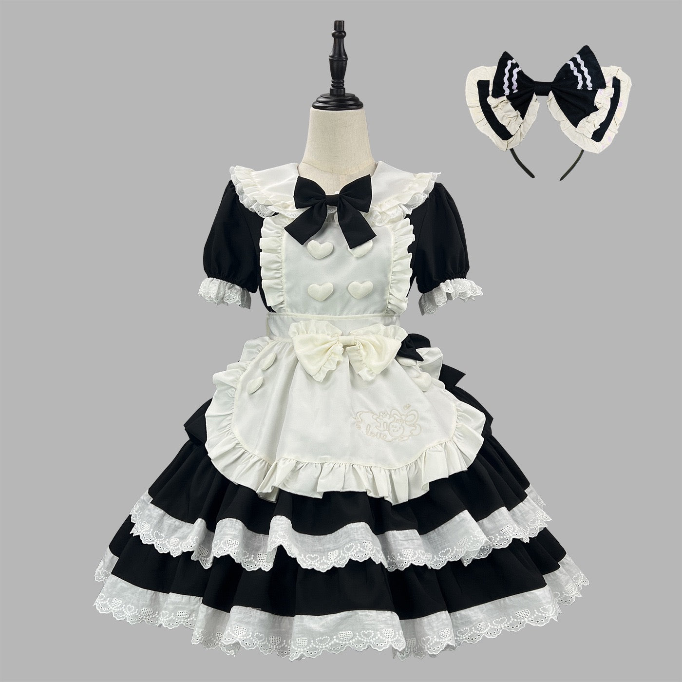 Black Pink Elegant Sweet Lolita OP Dress | Runaway Princess Maidcore