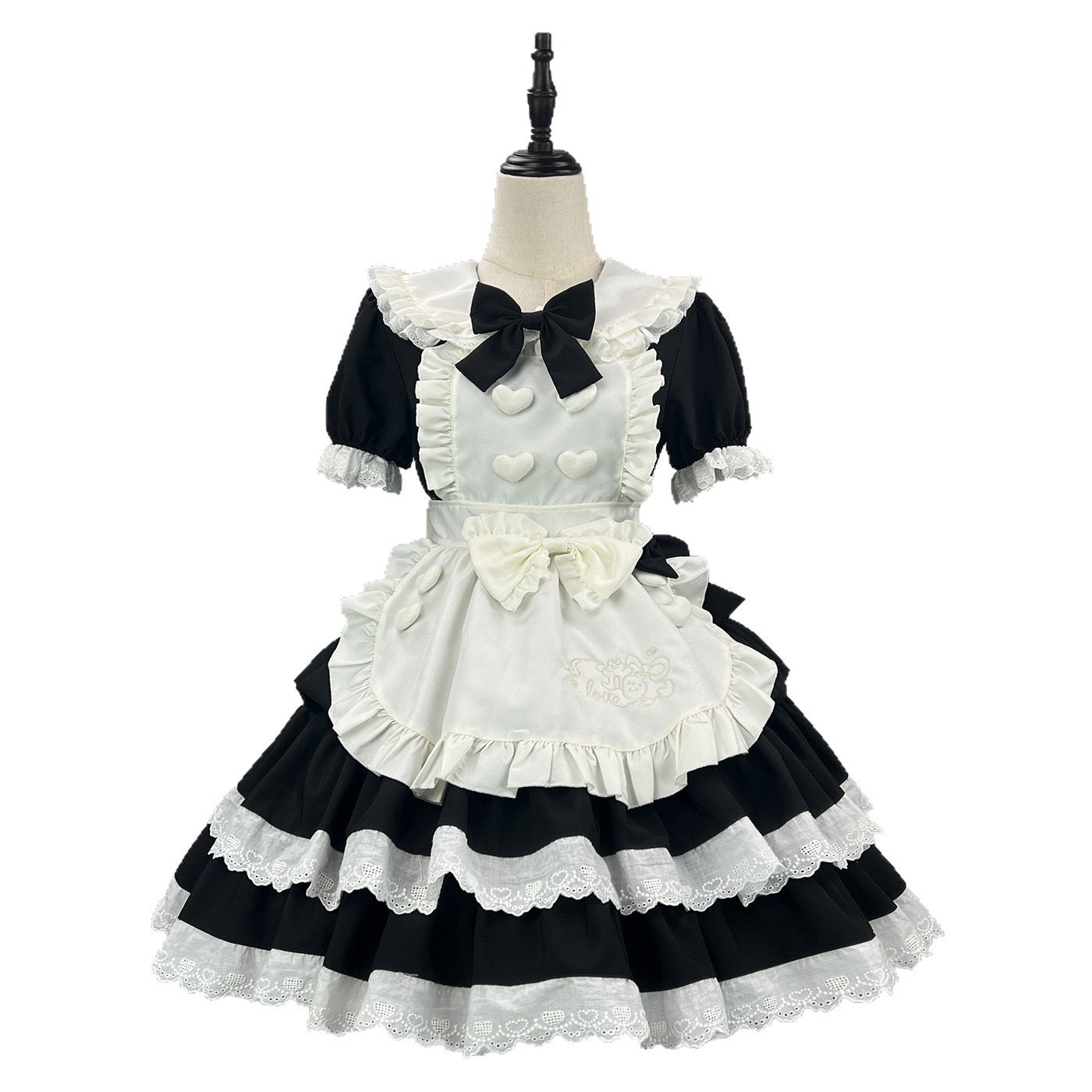 Black Pink Elegant Sweet Lolita OP Dress | Runaway Princess Maidcore