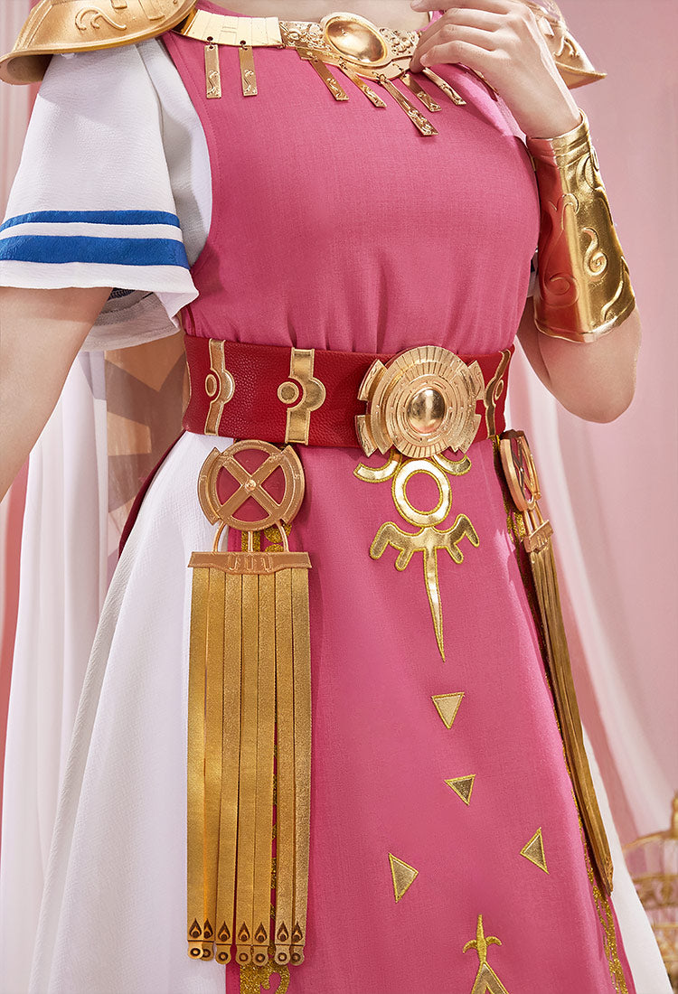 Princess Zelda Cosplay Costume Dress with Tank Coat and Cloak