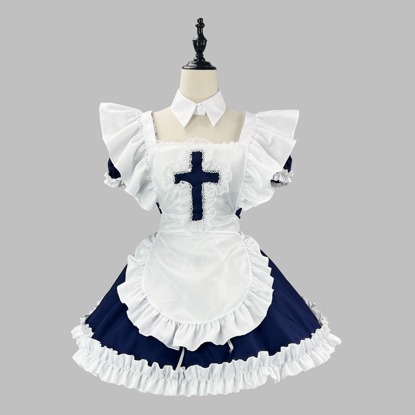 2025 New Maid Cosplay Dress: Classic Black & White Lolita Style Serving Outfit