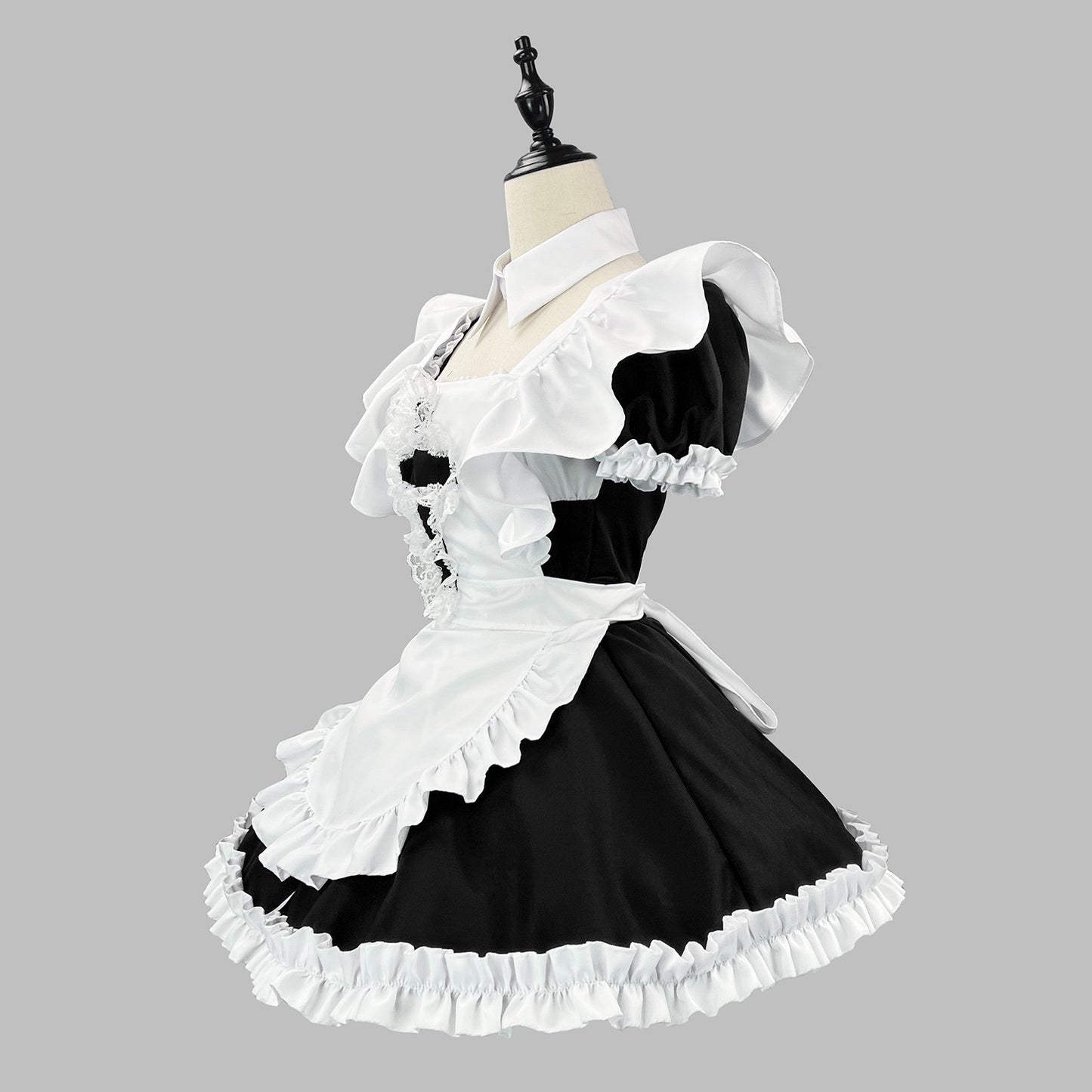 2025 New Maid Cosplay Dress: Classic Black & White Lolita Style Serving Outfit