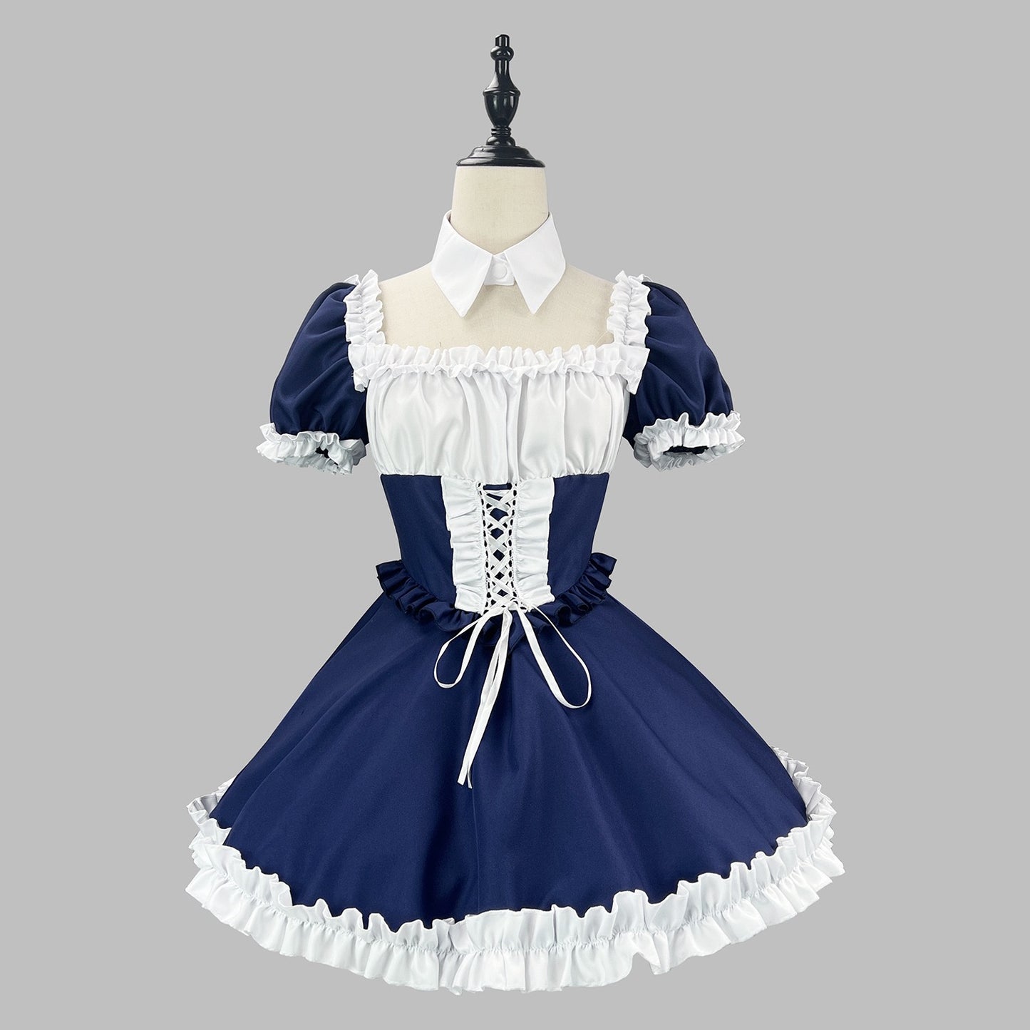 2025 New Maid Cosplay Dress: Classic Black & White Lolita Style Serving Outfit