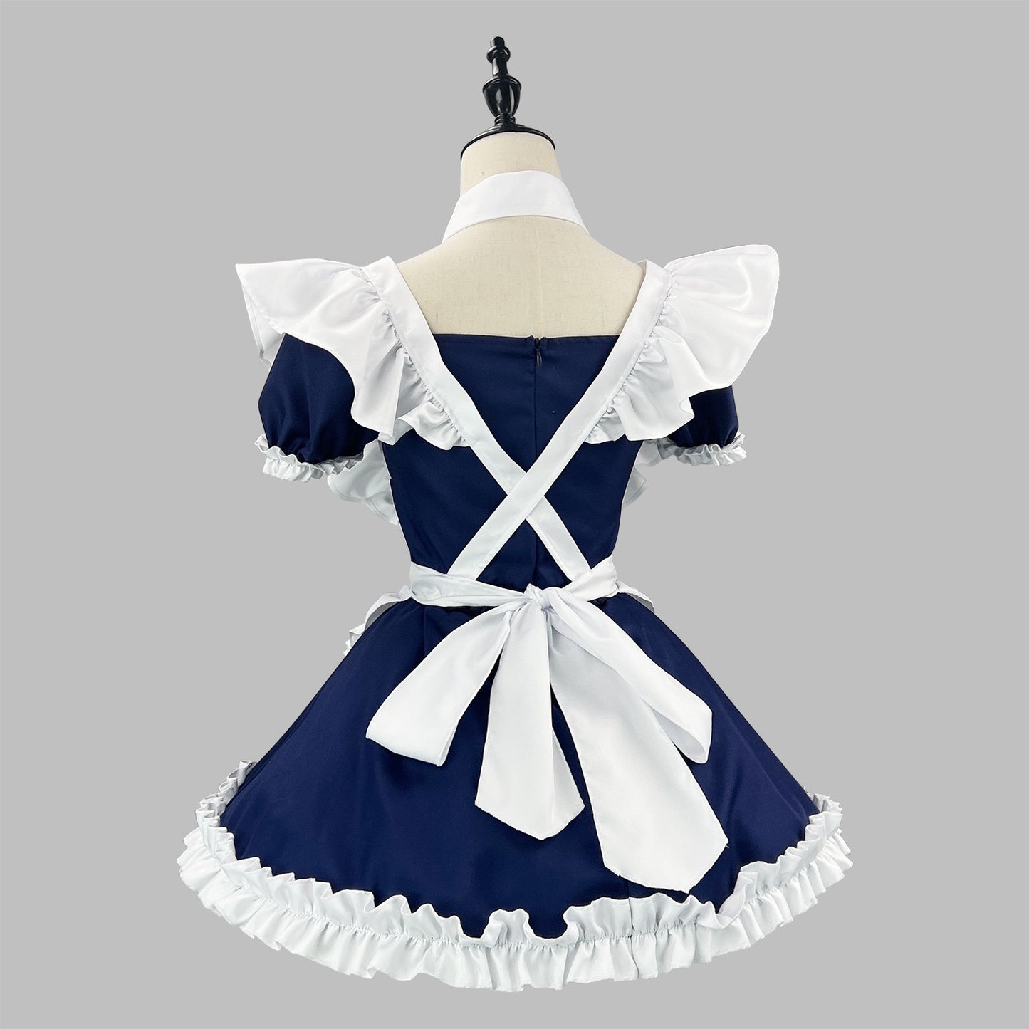2025 New Maid Cosplay Dress: Classic Black & White Lolita Style Serving Outfit
