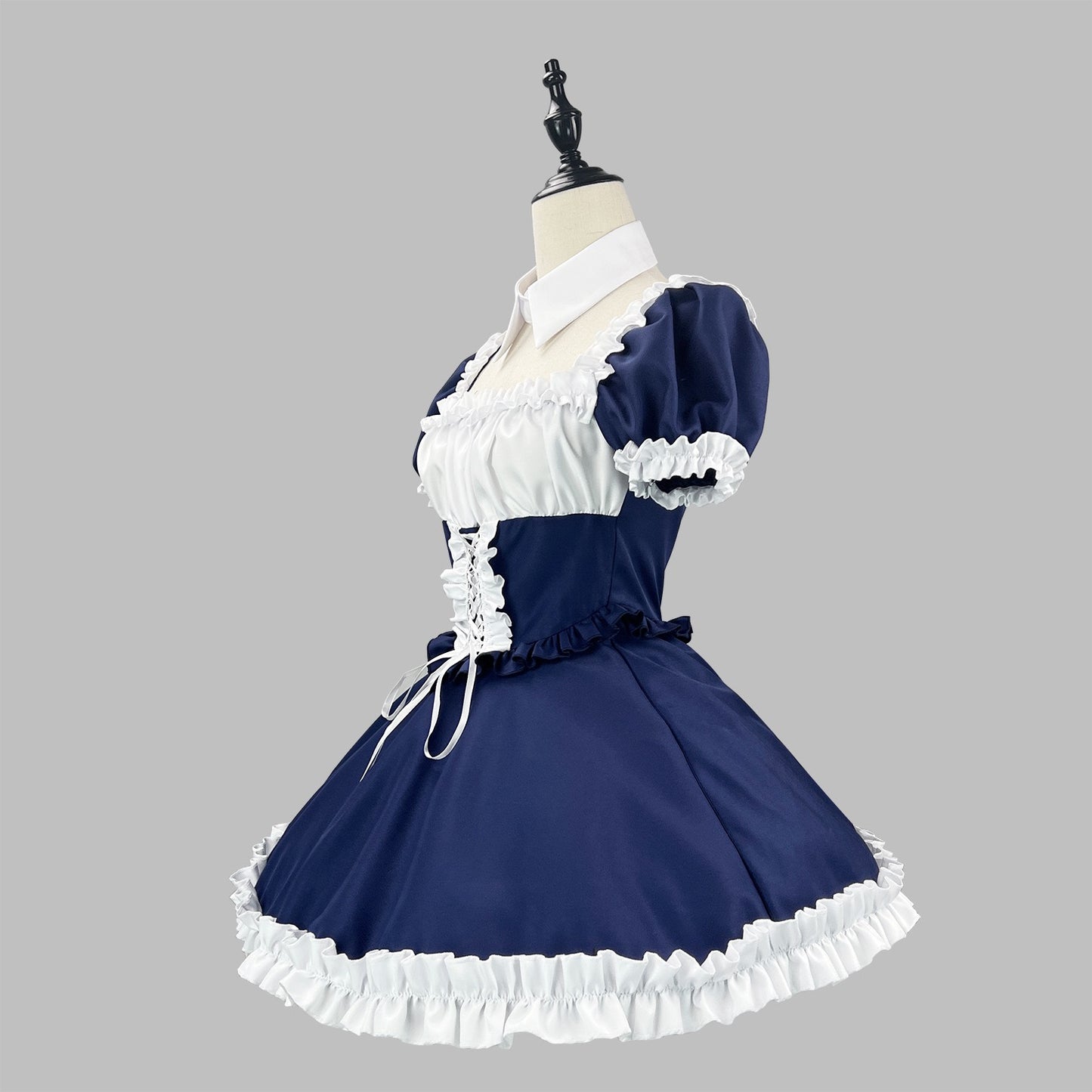 2025 New Maid Cosplay Dress: Classic Black & White Lolita Style Serving Outfit
