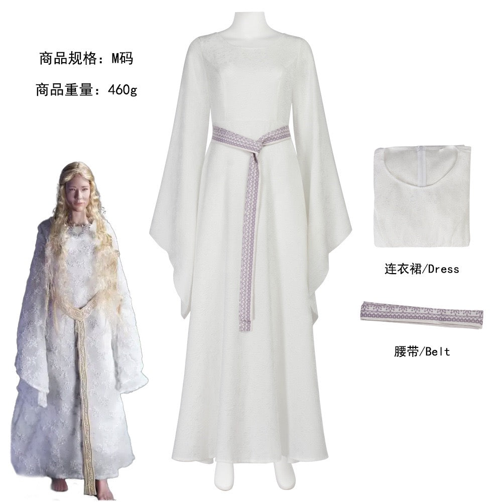 LOTR Galadriel Cosplay Dress -  Elven Queen Gown for Halloween