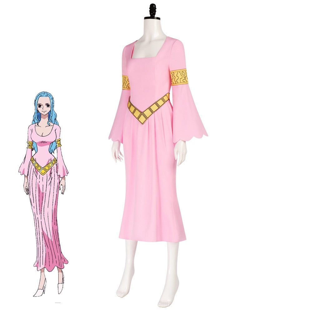 Princess Vivi Cosplay Costume Full Outfit | One Piece Anime Cos Dress for Convention, Halloween