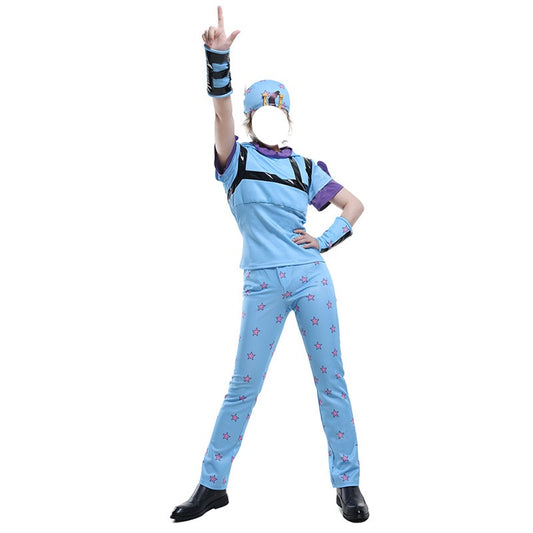 Johnny Joestar Battle-Damaged Cosplay Set: Tattered Cape + Fingerless Gloves）