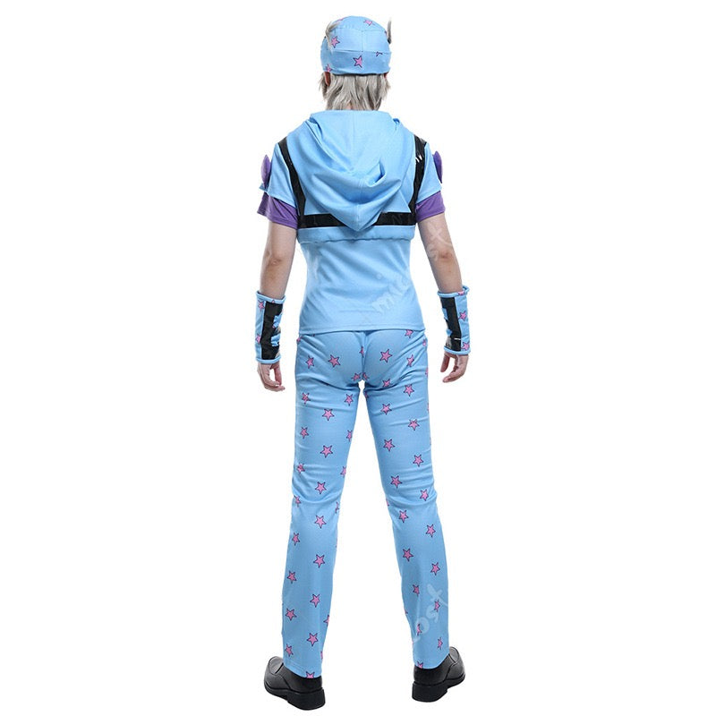 Johnny Joestar Battle-Damaged Cosplay Set: Tattered Cape + Fingerless Gloves）